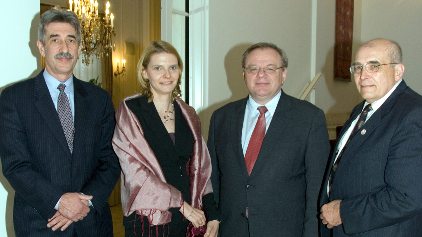 L-R Miklos Martin-Kovacs, Dr Zita Bencsik, Polish Consul General, Matynia, PolHuWF President Csaba